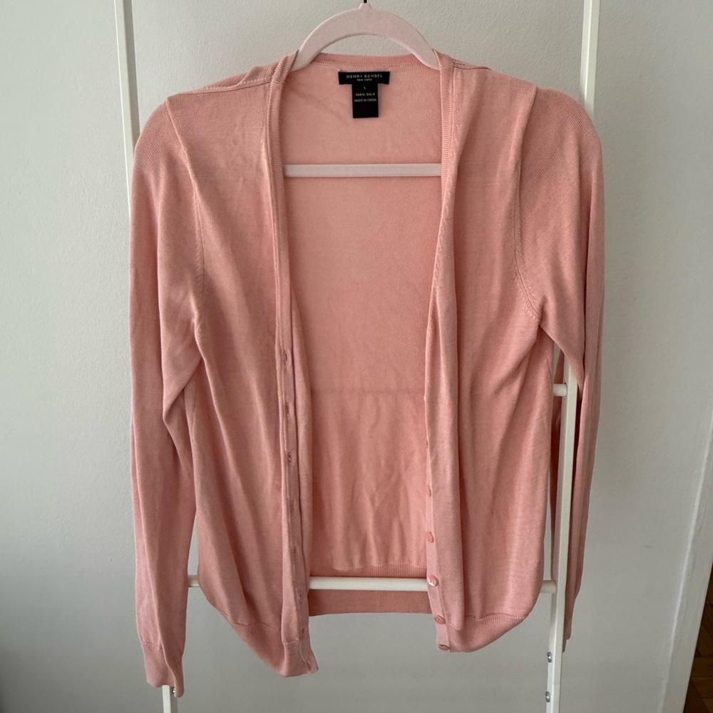 henri bendel 100% Silk Cardigan